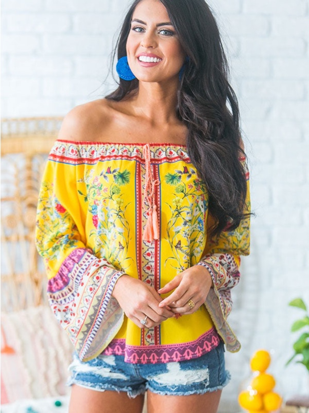 Umgee Off-Shoulder Floral Women's Top - Boho Summer Style